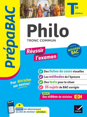 cover image of Philosophie Tle générale--Prépabac Réussir l'examen--Bac 2024